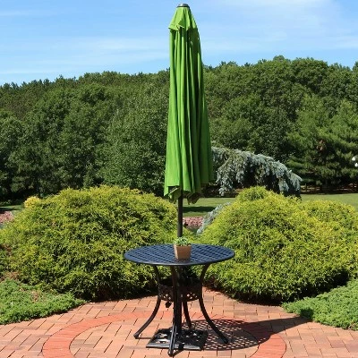 Sunnydaze Decor Sunnydaze Outdoor Aluminum Inside Out Patio Umbrella with Push Button Tilt and Crank - 8' - Green Tropical Leaf 10 Sunnydaze Decor Sunnydaze Outdoor Aluminum Inside Out Patio Umbrella with Push Button Tilt and Crank - 8' - Green Tropical Leaf - Image 8