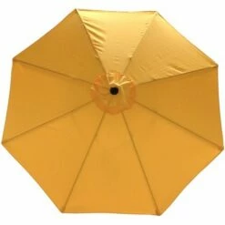 Sunnydaze Decor Sunnydaze Outdoor Aluminum Patio Table Umbrella with Polyester Canopy and Push Button Tilt and Crank - 9' - Gold -Deals Patio Umbrellas Store unnamed file 2258