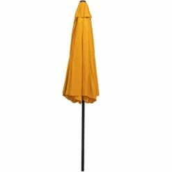 Sunnydaze Decor Sunnydaze Outdoor Aluminum Patio Table Umbrella with Polyester Canopy and Push Button Tilt and Crank - 9' - Gold -Deals Patio Umbrellas Store unnamed file 2262