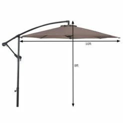 Costway 10' Hanging Umbrella Patio Sun Shade Offset Outdoor Market W/t Cross Base Tan -Deals Patio Umbrellas Store unnamed file 2278