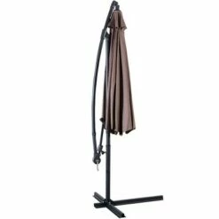 Costway 10' Hanging Umbrella Patio Sun Shade Offset Outdoor Market W/t Cross Base Tan -Deals Patio Umbrellas Store unnamed file 2281
