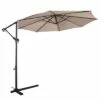 Costway 10' Hanging Umbrella Patio Sun Shade Offset Outdoor Market W/t Cross Base Beige -Deals Patio Umbrellas Store unnamed file 2284