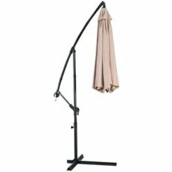 Costway 10' Hanging Umbrella Patio Sun Shade Offset Outdoor Market W/t Cross Base Beige -Deals Patio Umbrellas Store unnamed file 2291