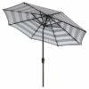 Iris Fashion Line 9' Umbrella - Safavieh Navy/ White
