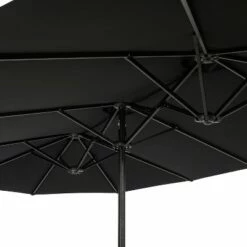 Island Umbrella 15' x 9' Eclipse Dual Market Patio Umbrella Black -Deals Patio Umbrellas Store unnamed file 2304