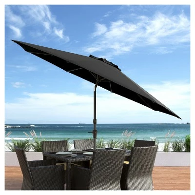 10' Wind Resistant Tilting Patio Umbrella - CorLiving Red 4 10' Wind Resistant Tilting Patio Umbrella - CorLiving Red - Image 2