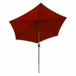Tropishade 9.75' x 9.75' Round Crank Patio Umbrella - Rust