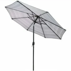 Sunnydaze Decor Sunnydaze Outdoor Aluminum Patio Umbrella with Push Button Tilt and Crank - 9' - Catalina Beach Stripe -Deals Patio Umbrellas Store unnamed file 2359