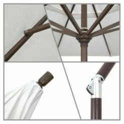 9' Aluminum Push Tilt Patio Umbrella - California Umbrella Natural