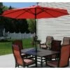 Sunnydaze Decor Sunnydaze Outdoor Aluminum Patio Table Umbrella with Polyester Canopy and Push Button Tilt and Crank - 9' - Burnt Orange -Deals Patio Umbrellas Store unnamed file 2374