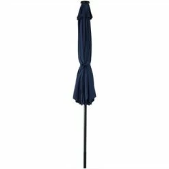 Sunnydaze Decor Sunnydaze Outdoor Aluminum Pool Patio Umbrella with Solar LED Lights, Tilt, and Crank - 9' - Navy Blue -Deals Patio Umbrellas Store unnamed file 2406