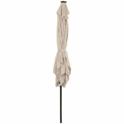 Sunnydaze Decor Sunnydaze Outdoor Rectangle Patio Market Umbrella with Solar LED Lights, Beige -Deals Patio Umbrellas Store unnamed file 2415