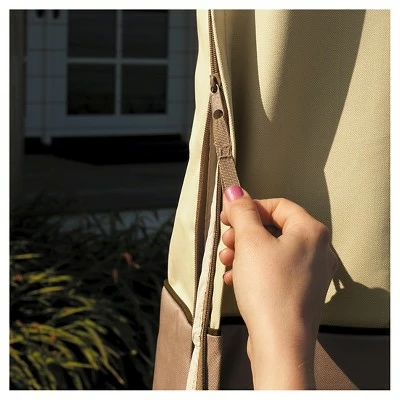 Veranda Offset Patio Umbrella Cover - Light Pebble - Classic Accessories 6 Veranda Offset Patio Umbrella Cover - Light Pebble - Classic Accessories - Image 4