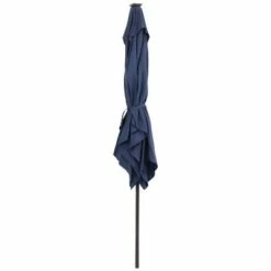 Sunnydaze Decor Sunnydaze Outdoor Rectangle Patio Market Umbrella with Solar LED Lights, Navy Blue -Deals Patio Umbrellas Store unnamed file 2424