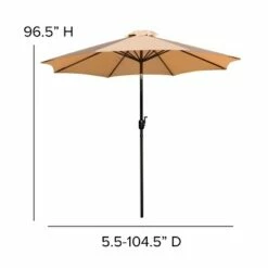 Flash Furniture 9 FT Round Umbrella with 1.5" Diameter Aluminum Pole with Crank and Tilt Function -Deals Patio Umbrellas Store unnamed file 2438