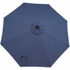Sunnydaze Decor Sunnydaze Outdoor Pool Patio Table Umbrella with Spun-Polyester Shade, Solar LED Lights and Tilt - 9' - Navy Blue -Deals Patio Umbrellas Store unnamed file 2453