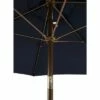 9' x 5' Aluminum Bronze Umbrella Navy Blue - Tropishade