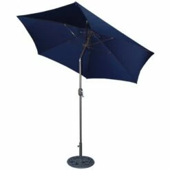 9' x 5' Aluminum Bronze Umbrella Navy Blue - Tropishade -Deals Patio Umbrellas Store unnamed file 2501