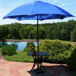 Sunnydaze Decor Sunnydaze Outdoor Aluminum Inside Out Patio Umbrella with Push Button Tilt and Crank - 8' - Blue Starry Galaxy -Deals Patio Umbrellas Store unnamed file 2512