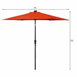 Costway 9FT Patio Solar Umbrella LED Steel Tilt With Crank -Deals Patio Umbrellas Store unnamed file 2531