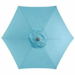 Northlight 6.5' Outdoor Patio Market Umbrella with Hand Crank - Turquoise Blue -Deals Patio Umbrellas Store unnamed file 2566