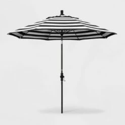 9' Aluminum Collar Tilt Patio Umbrella - California Umbrella Heather Beige