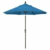 9' Aluminum Auto Tilt Patio Umbrella - California Umbrella Blue Pacifica