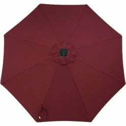 Sunnydaze Decor Sunnydaze Outdoor Aluminum Pool Patio Table Umbrella with Spun-Polyester Shade, Solar LED Lights and Tilt - 9' - Burgundy -Deals Patio Umbrellas Store unnamed file 2634