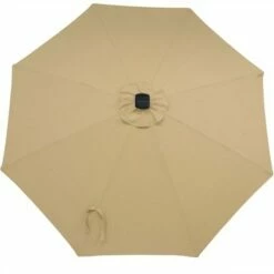 Sunnydaze Decor Sunnydaze Outdoor Solution-Dyed Sunbrella Patio Umbrella with Solar Light Bars and Tilt - 9' - Beige -Deals Patio Umbrellas Store unnamed file 2648