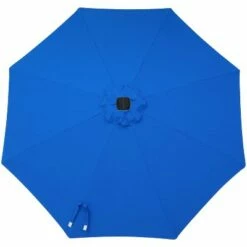 Sunnydaze Decor Sunnydaze Outdoor Aluminum Sunbrella Patio Umbrella with Solar LED Light Bars and Tilt - 9' - Pacific Blue -Deals Patio Umbrellas Store unnamed file 2656