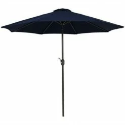 Sunnydaze Decor Sunnydaze Outdoor Aluminum Solution-Dyed Sunbrella Patio Umbrella with Auto Tilt and Crank - 9' - Navy Blue -Deals Patio Umbrellas Store unnamed file 2665