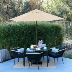 9' x 9' Round Wood Grain Steel Patio Umbrella - Astella Pacific Blue -Deals Patio Umbrellas Store unnamed file 2674