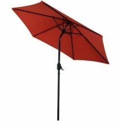 Sunnydaze Decor Sunnydaze Outdoor Aluminum Patio Table Umbrella with Polyester Canopy and Tilt and Crank Shade Control - 7.5' - Burnt Orange -Deals Patio Umbrellas Store unnamed file 2721