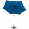 9' x 5' Aluminum Bronze Umbrella Blue - Tropishade -Deals Patio Umbrellas Store unnamed file 2736