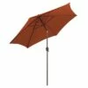 Tropishade 9' Round Lighted Patio Umbrella - Rust
