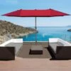 Outsunny 15' Steel Rectangular Outdoor Double Sided Market Patio Umbrella with UV Sun Protection & Easy Crank Wine Red 1 Outsunny 15' Steel Rectangular Outdoor Double Sided Market Patio Umbrella with UV Sun Protection & Easy Crank Wine Red -Deals Patio Umbrellas Store unnamed file 2763