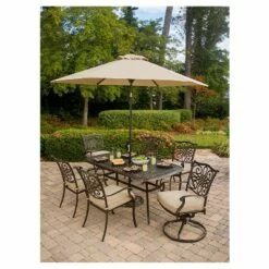 Concord Outdoor Dining Collection 9' Table Umbrella - Tan - Hanover -Deals Patio Umbrellas Store unnamed file 2793
