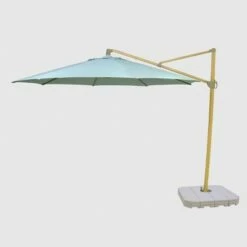 11' DuraSeason Fabric™ Offset Patio Umbrella - Light Wood Pole - Threshold™ Turquoise -Deals Patio Umbrellas Store unnamed file 282