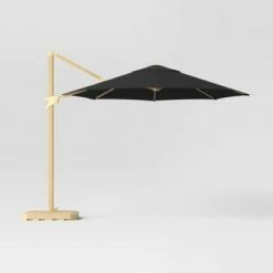 11' DuraSeason Fabric™ Offset Patio Umbrella - Light Wood Pole - Threshold™ Turquoise -Deals Patio Umbrellas Store unnamed file 284