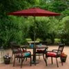 Northlight 9' Octagon Outdoor Patio Market Umbrella with Hand Crank and Tilt - Burgundy -Deals Patio Umbrellas Store unnamed file 2843