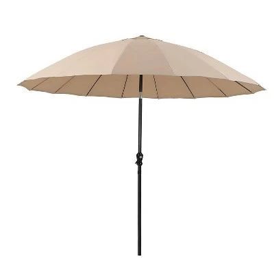 Captiva Designs 10' x 10' Outdoor Patio Market Umbrella with Tilt Crank Beige 3 Captiva Designs 10' x 10' Outdoor Patio Market Umbrella with Tilt Crank Beige