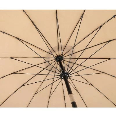 Captiva Designs 10' x 10' Outdoor Patio Market Umbrella with Tilt Crank Beige 4 Captiva Designs 10' x 10' Outdoor Patio Market Umbrella with Tilt Crank Beige - Image 2