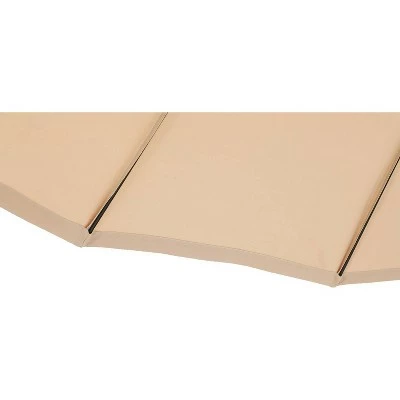 Captiva Designs 10' x 10' Outdoor Patio Market Umbrella with Tilt Crank Beige 8 Captiva Designs 10' x 10' Outdoor Patio Market Umbrella with Tilt Crank Beige - Image 6