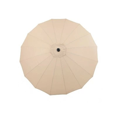 Captiva Designs 10' x 10' Outdoor Patio Market Umbrella with Tilt Crank Beige 10 Captiva Designs 10' x 10' Outdoor Patio Market Umbrella with Tilt Crank Beige - Image 8