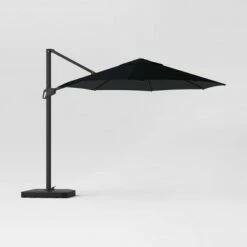 11' Offset Patio Umbrella DuraSeason Fabric™ - Black Pole - Threshold™ Aqua -Deals Patio Umbrellas Store unnamed file 292