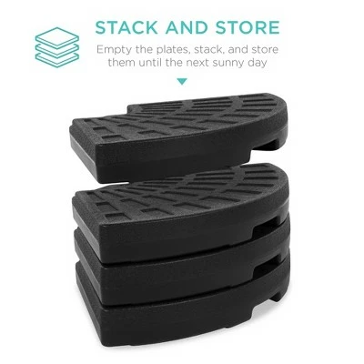 Best Choice Products 4-Piece Cantilever Offset Patio Umbrella Base Stand, Fills Up to 160lbs w/ Carry Handles 7 Best Choice Products 4-Piece Cantilever Offset Patio Umbrella Base Stand, Fills Up to 160lbs w/ Carry Handles - Image 5