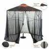 9' Water-Resistant Universal Round Patio Umbrella Insect Screen Canopy - Classic Accessories