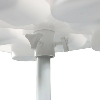 Sunnydaze Decor Sunnydaze Outdoor Drink and Snack Table with Tray Slots and 4 Cup Holders for Beach Umbrella Poles - White 3 Sunnydaze Decor Sunnydaze Outdoor Drink and Snack Table with Tray Slots and 4 Cup Holders for Beach Umbrella Poles - White - Image 2