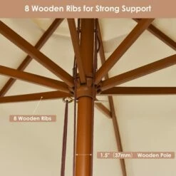 Costway 10 ft Wooden Outdoor Patio Table Umbrella W/Pulley Height Adjustable 15 Costway 10 ft Wooden Outdoor Patio Table Umbrella W/Pulley Height Adjustable -Deals Patio Umbrellas Store unnamed file 30