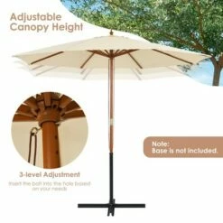 Costway 10 ft Wooden Outdoor Patio Table Umbrella W/Pulley Height Adjustable 17 Costway 10 ft Wooden Outdoor Patio Table Umbrella W/Pulley Height Adjustable -Deals Patio Umbrellas Store unnamed file 32